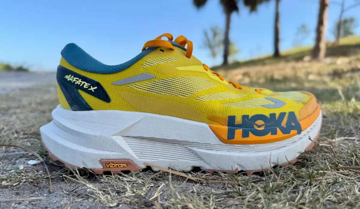 midsole stack is thick and plush, but the carbon plate and rocker geometry keep things rolling smoothly